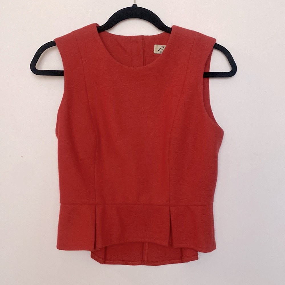 In God We Trust- wool sleeveless top- small